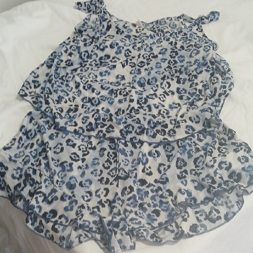 Secret Treasures Blue Flutter Sleeve Camisole